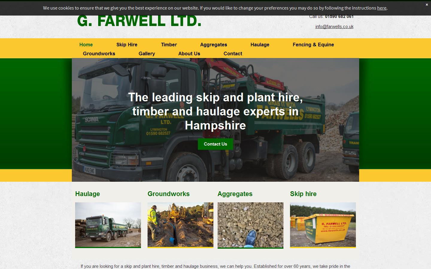 G Farwell Ltd Website