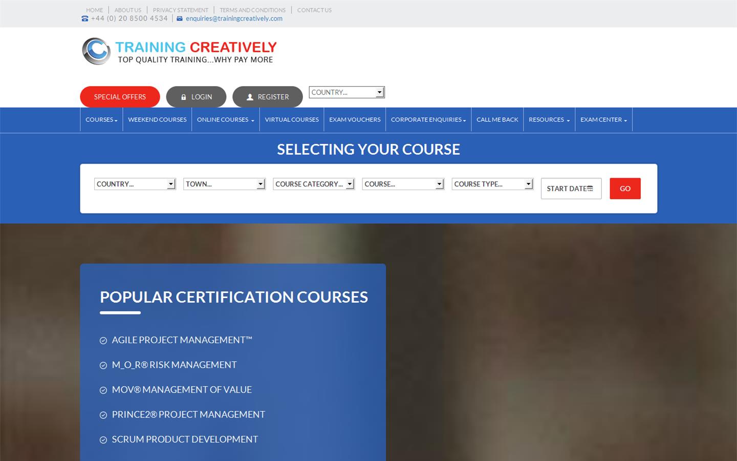 Training Creatively Website