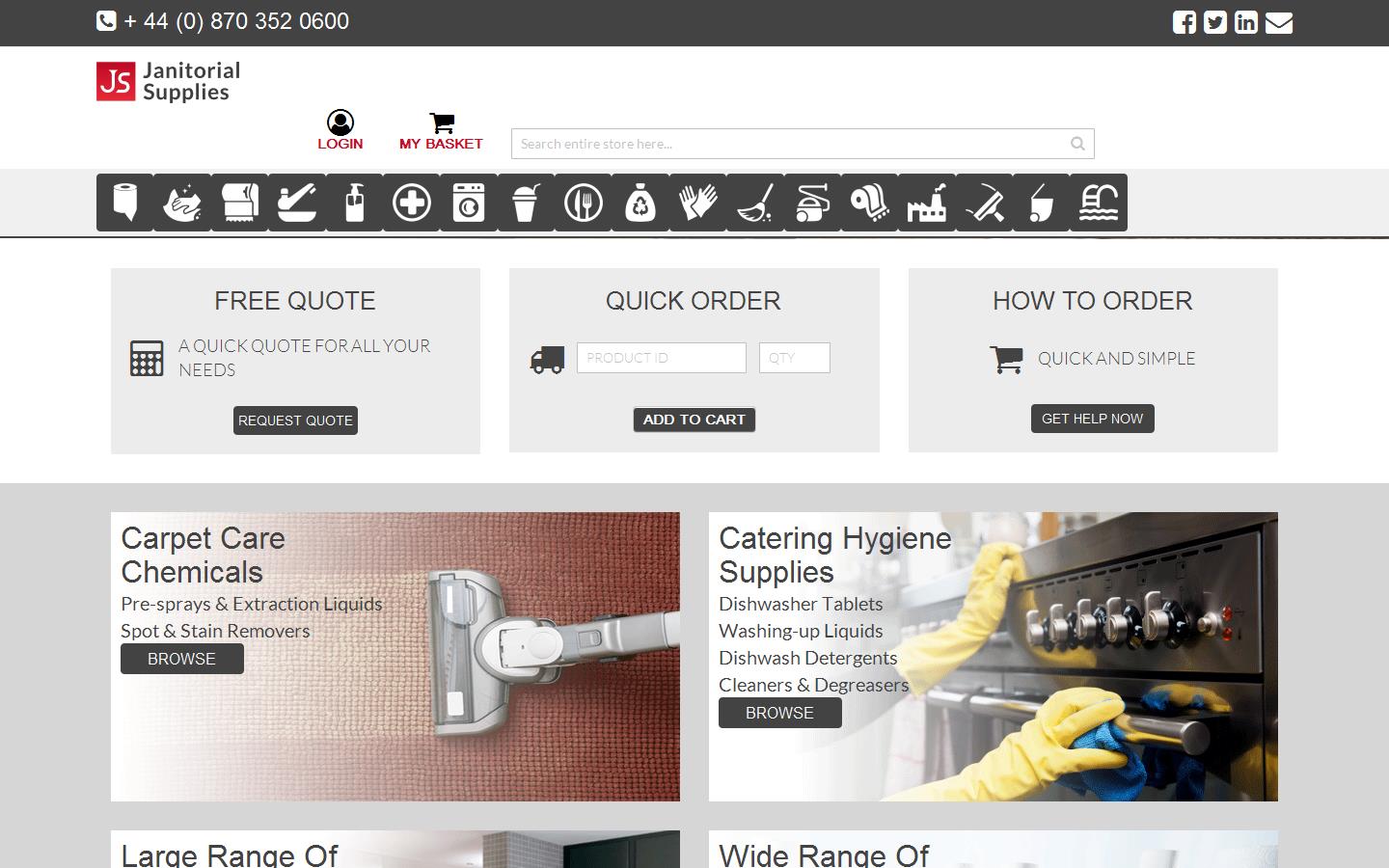 Janitorial Supplies Website