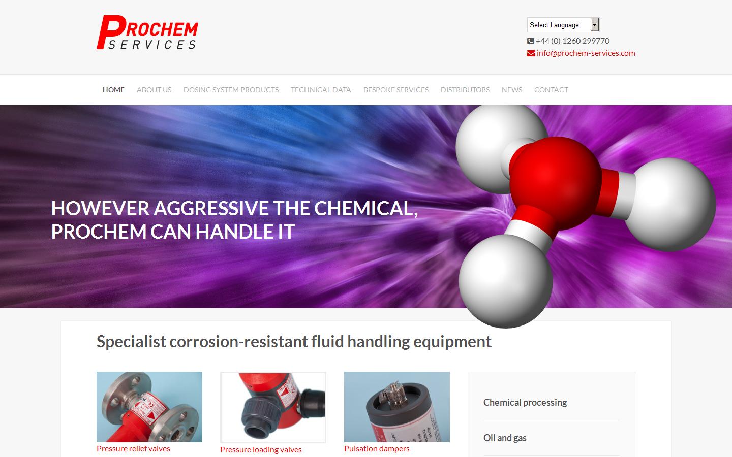 Prochem Services Ltd Website