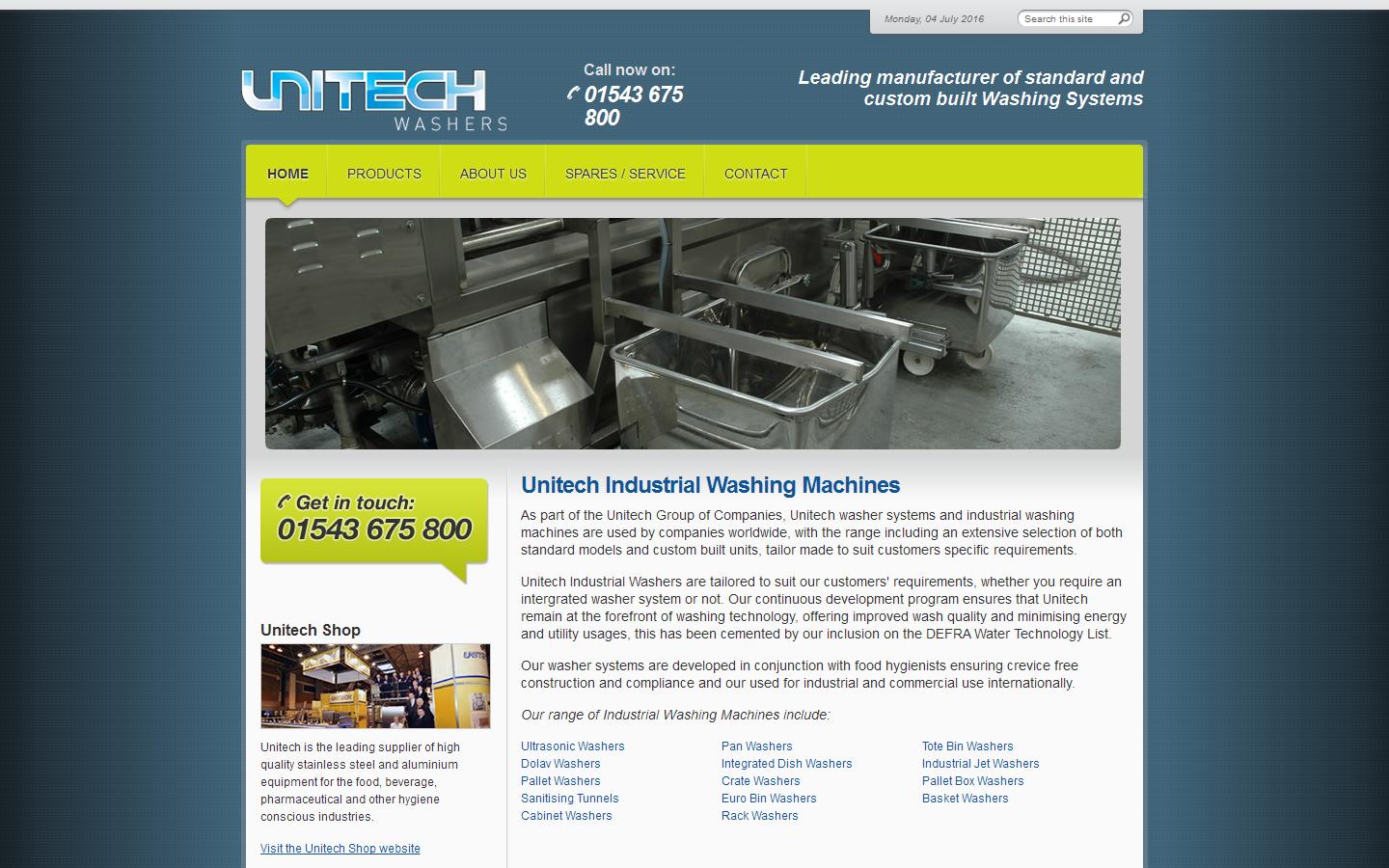 Unitech Washers Website