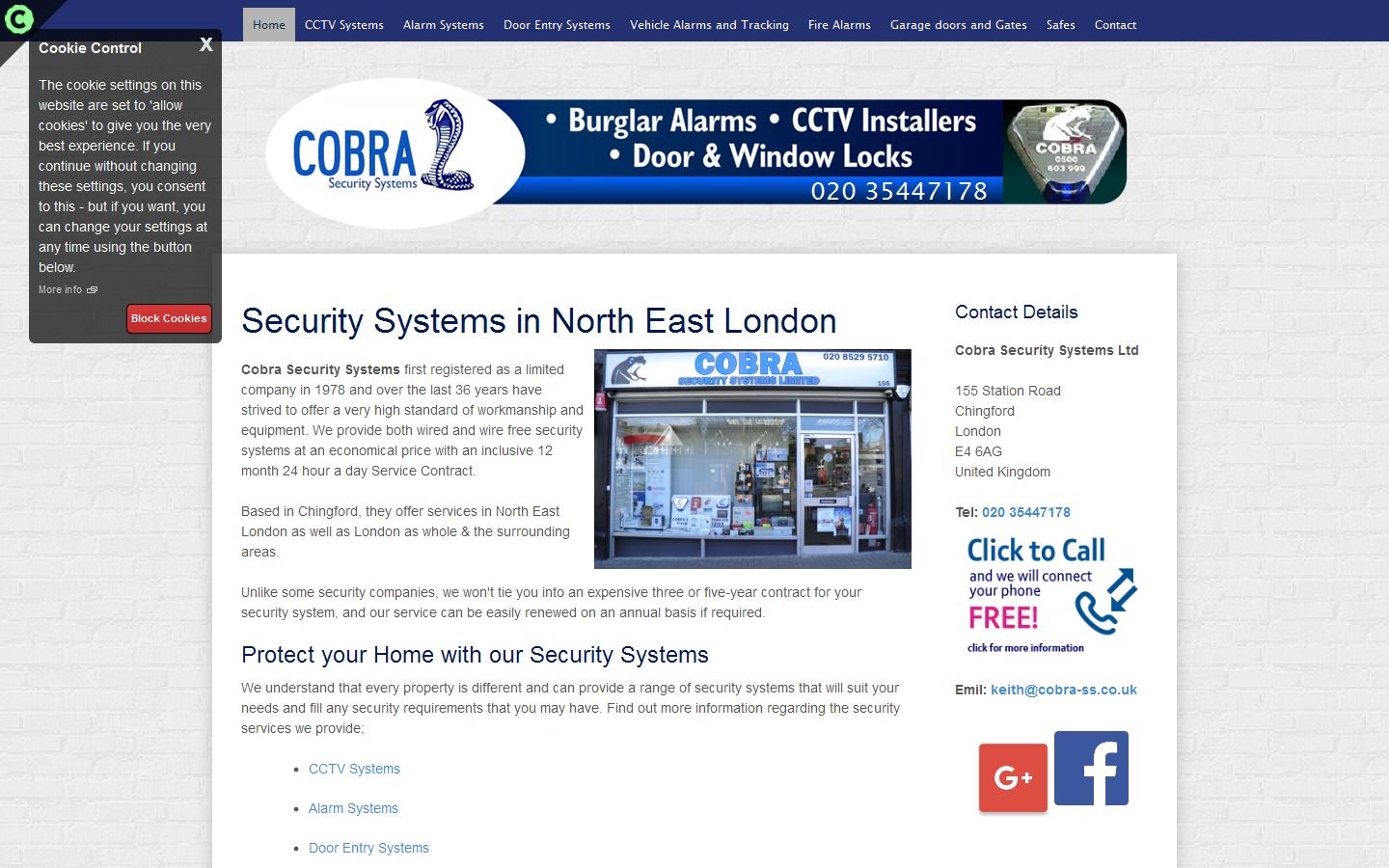 Cobra Security Systems Ltd Website