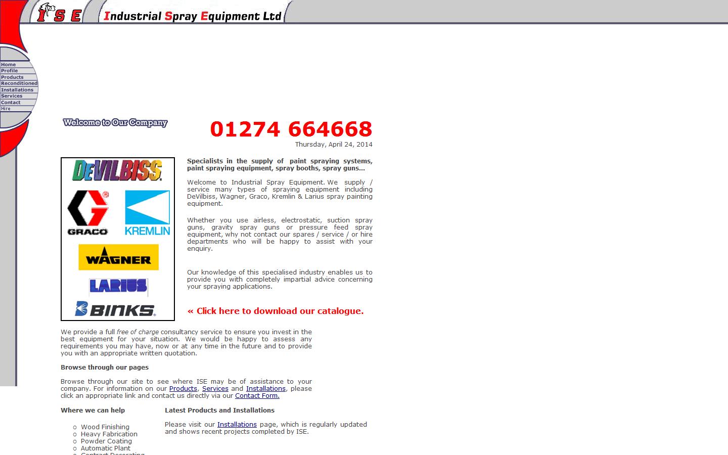Industrial Spray Equipment Ltd Website