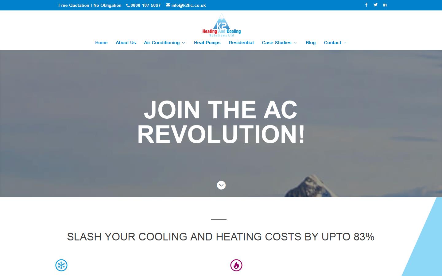 K2 Heating & Cooling Solutions Ltd Website