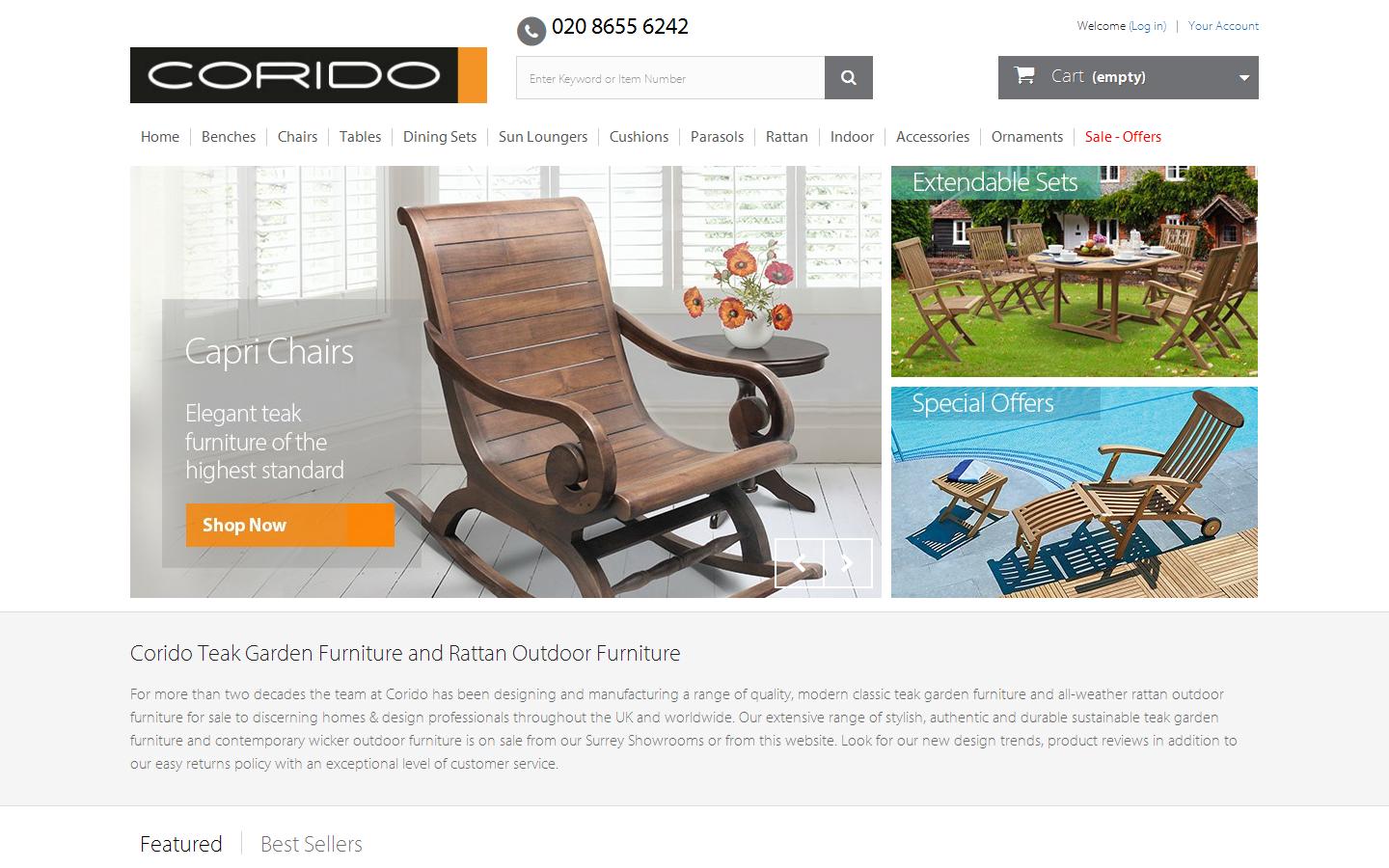 Corido Garden Furniture Website