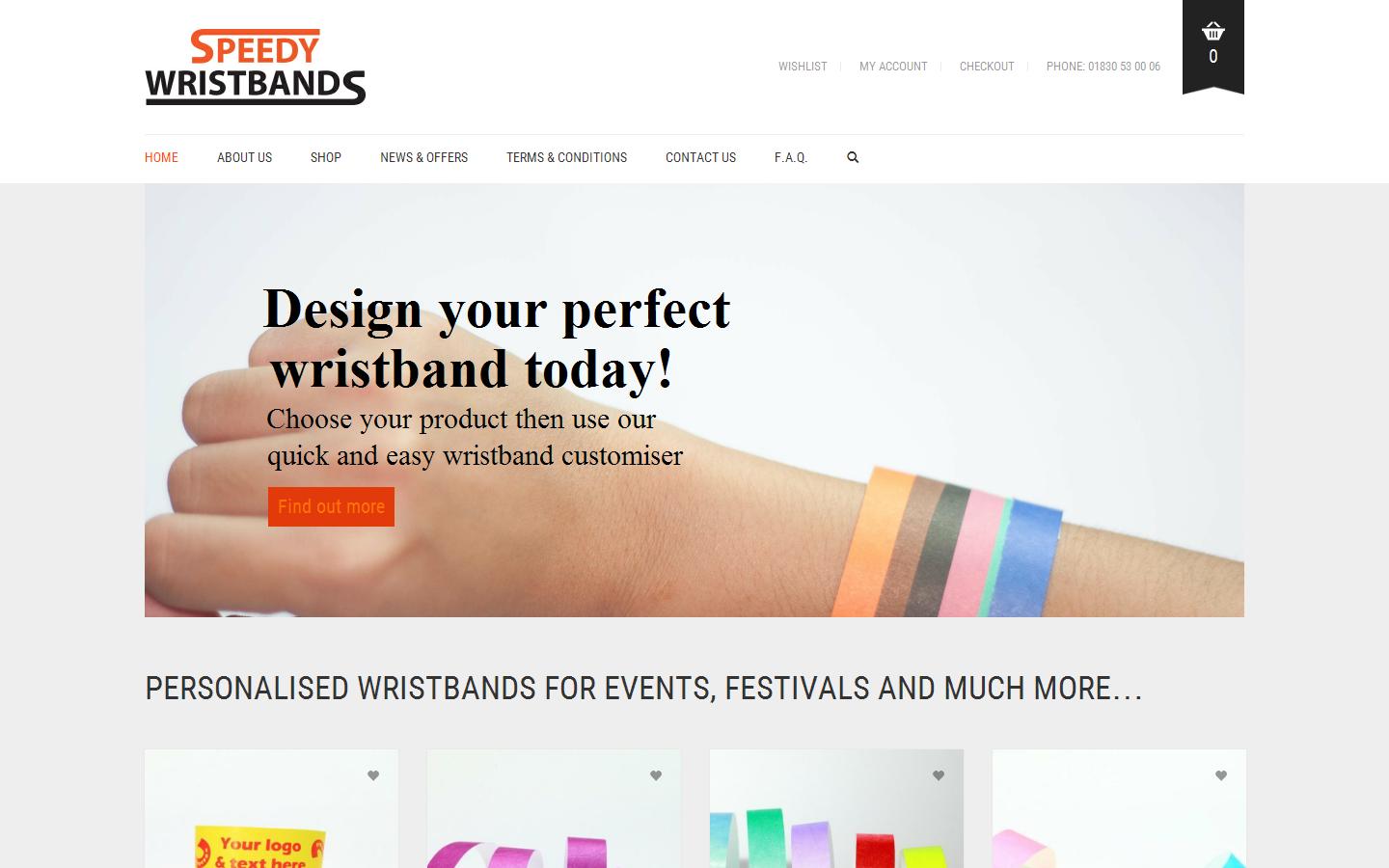 Speedy Wristbands Website