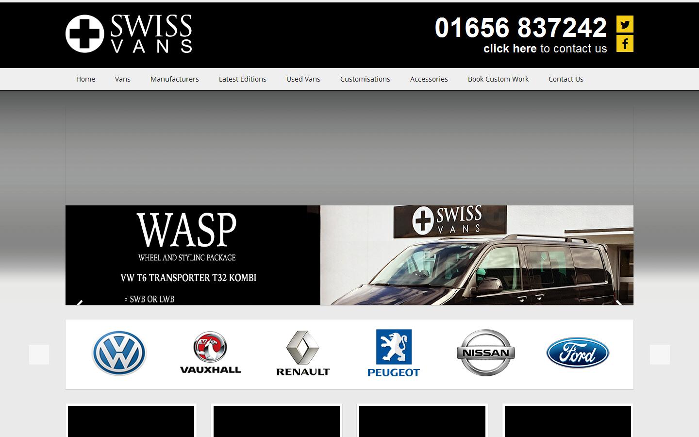 Swiss Vans Website