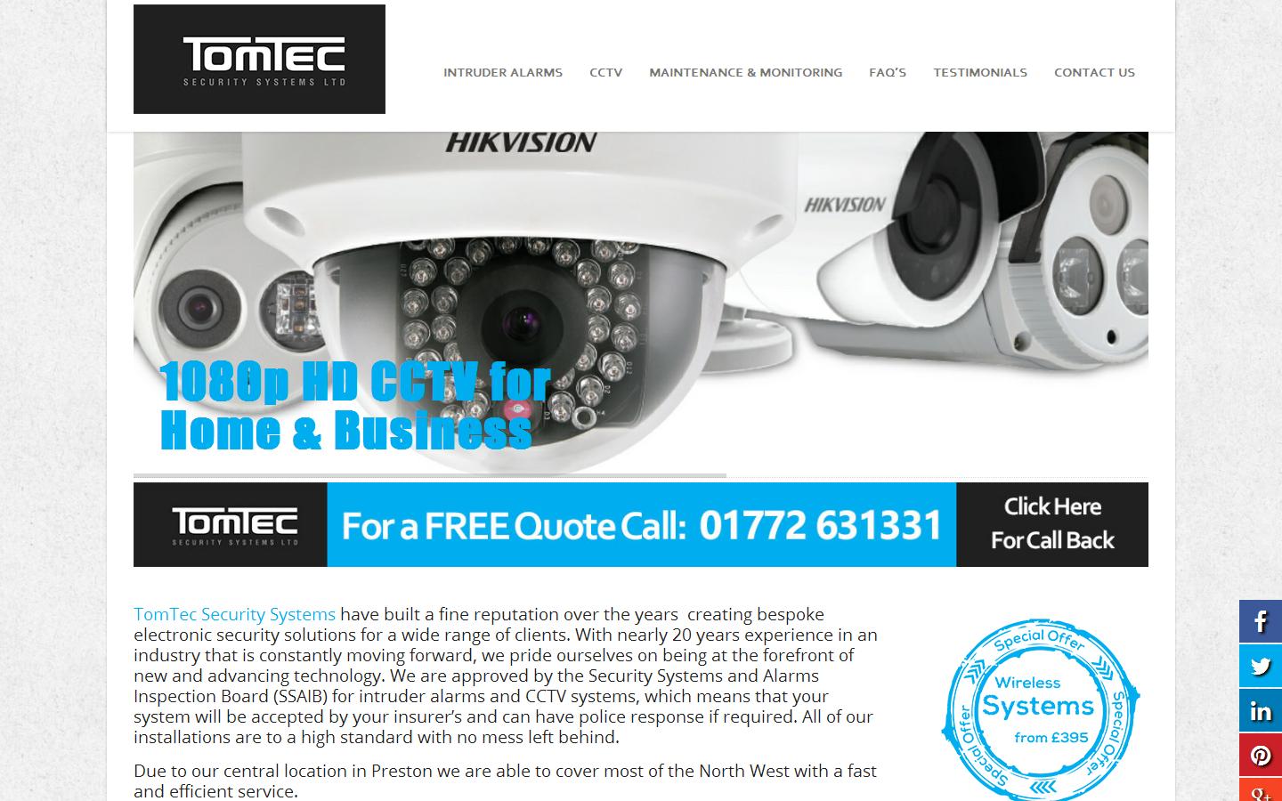 TomTec Security Systems Ltd Website