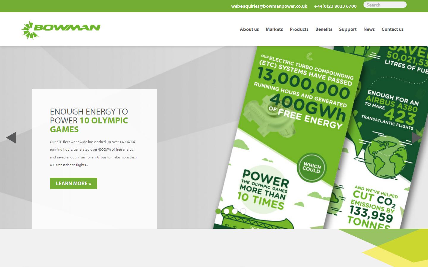 Bowman Power Group Ltd Website
