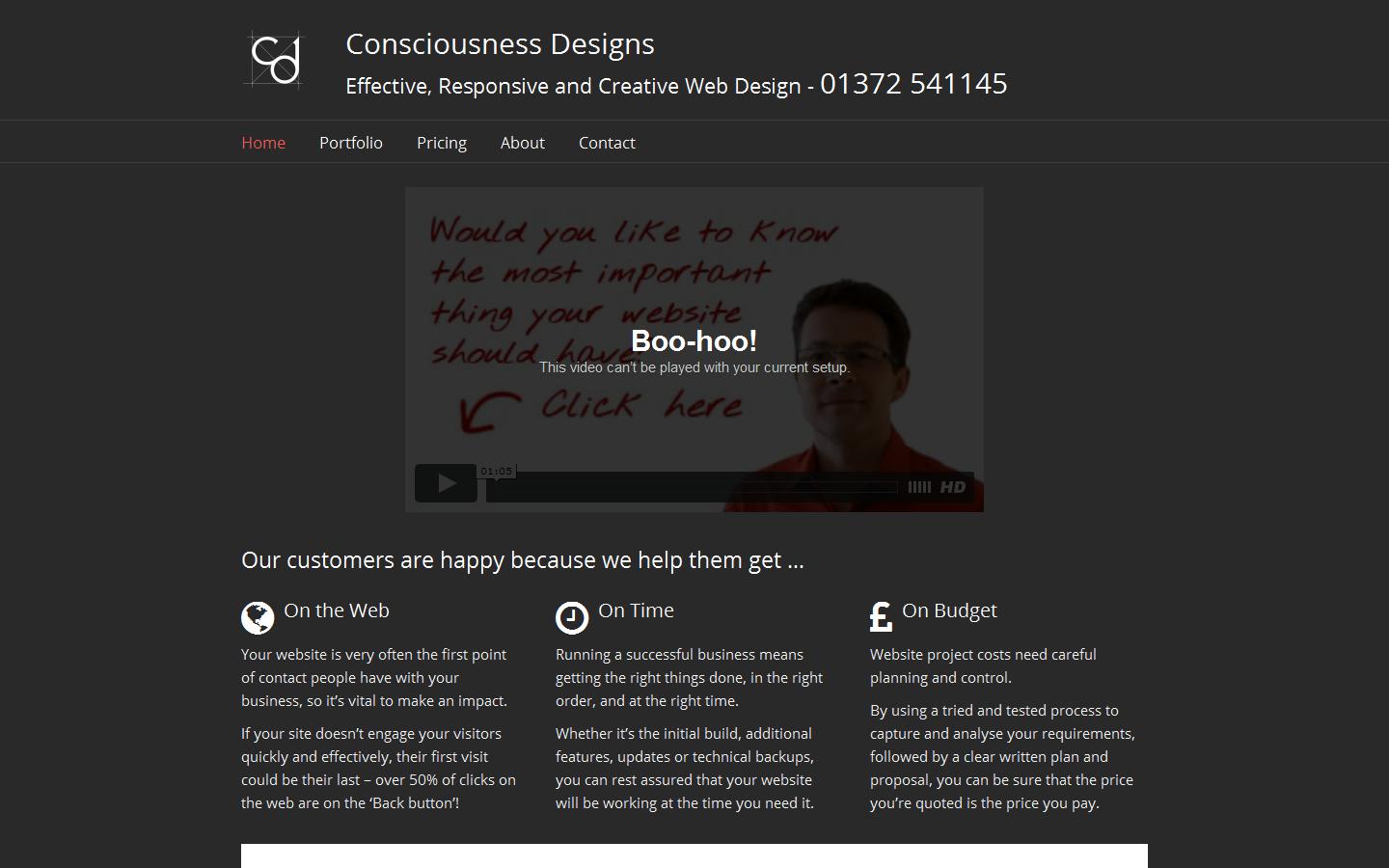 Consciousness Designs Ltd Website