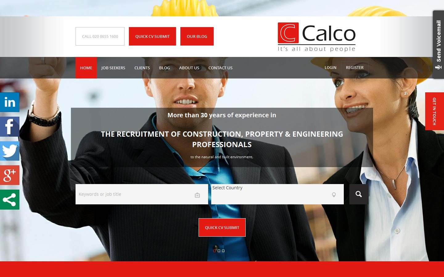 Calco Recruitment Services Website