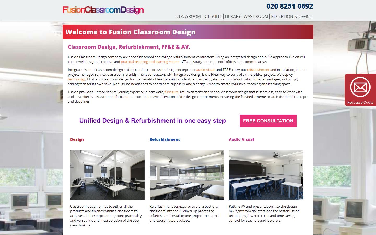 Fusion Classroom Design Website
