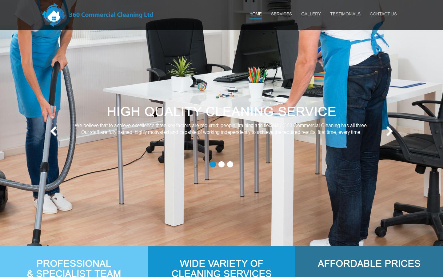 360 Commercial Cleaning Services Ltd Website