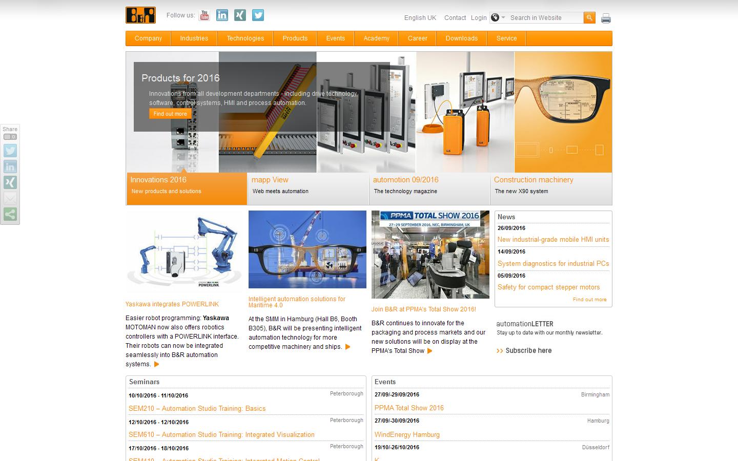 B&R Automation Website