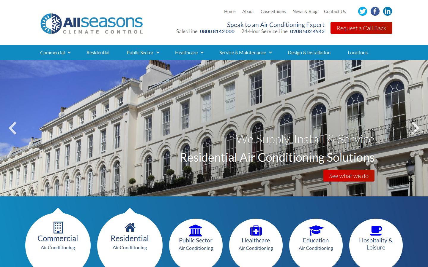 All Seasons Climate Control Website