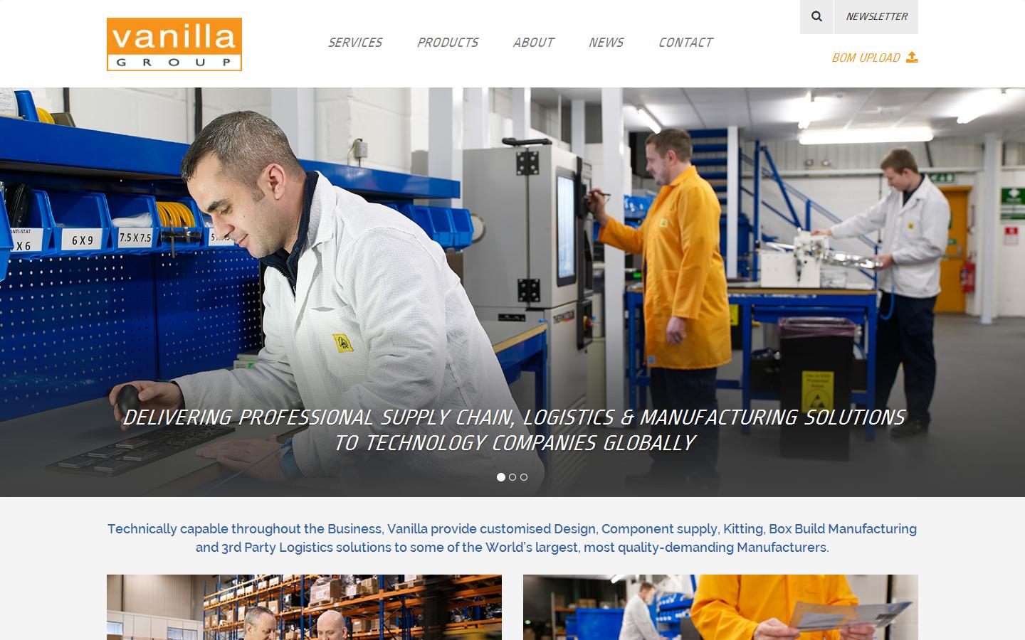 Vanilla Electronics Ltd Website