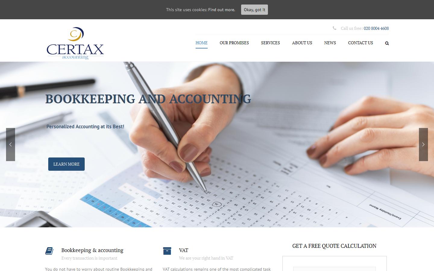 Certax London Website
