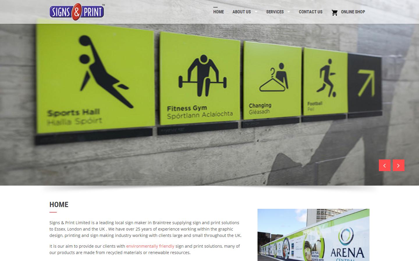 Signs & Print Ltd Website