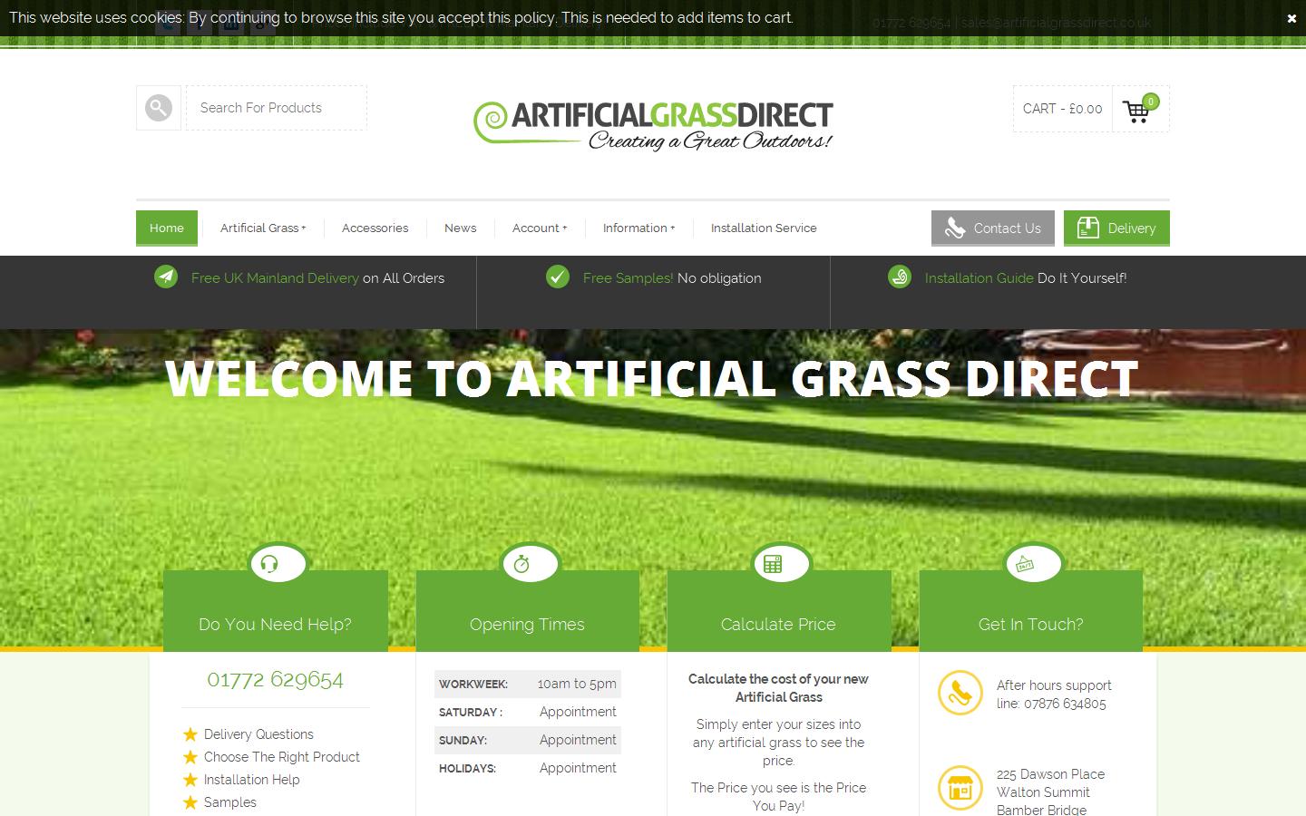Artificial Grass Direct Website