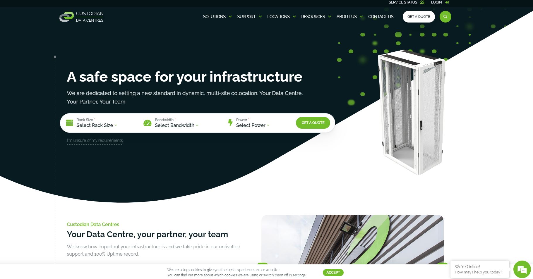Custodian Data Centres Website
