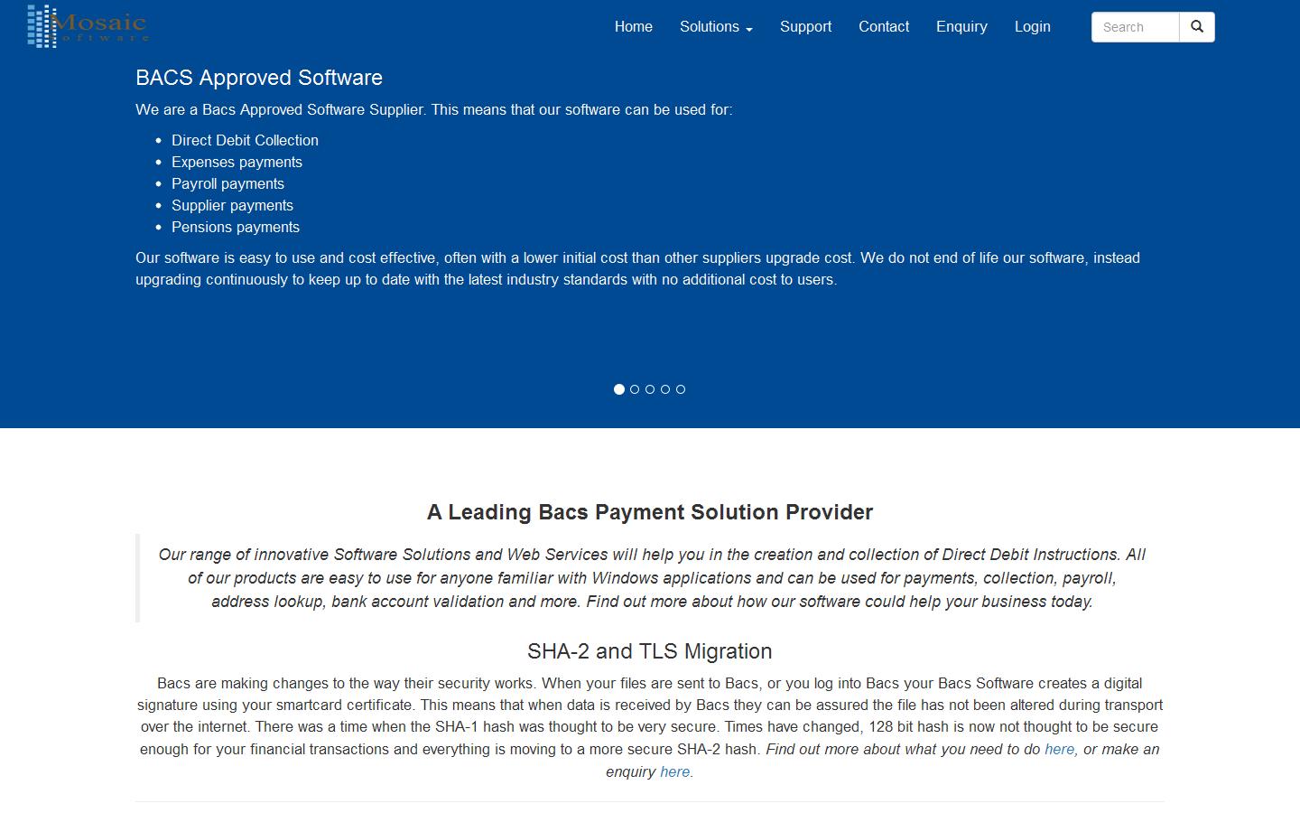 Mosaic Software Ltd Website