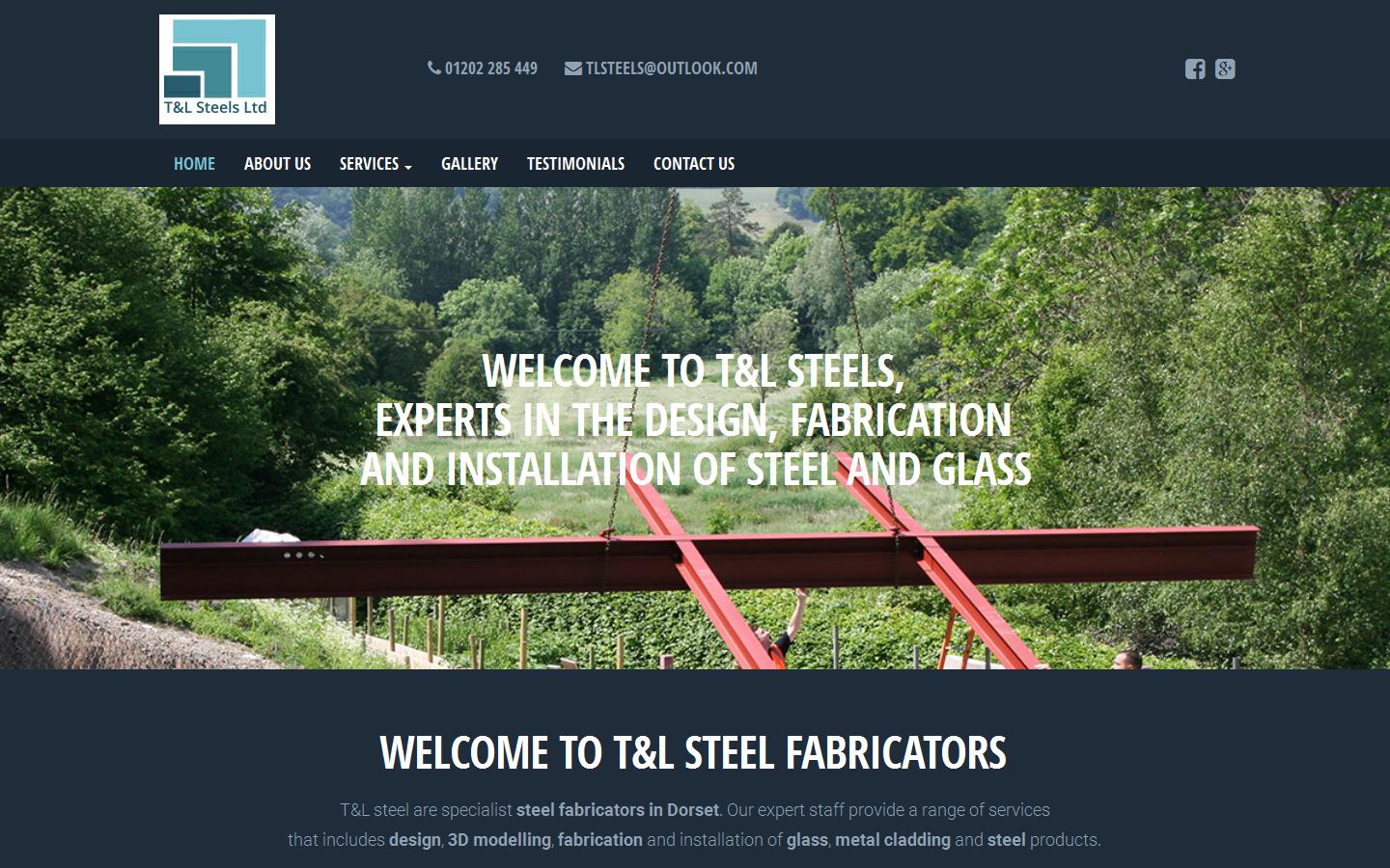 T&L Steels Ltd Website
