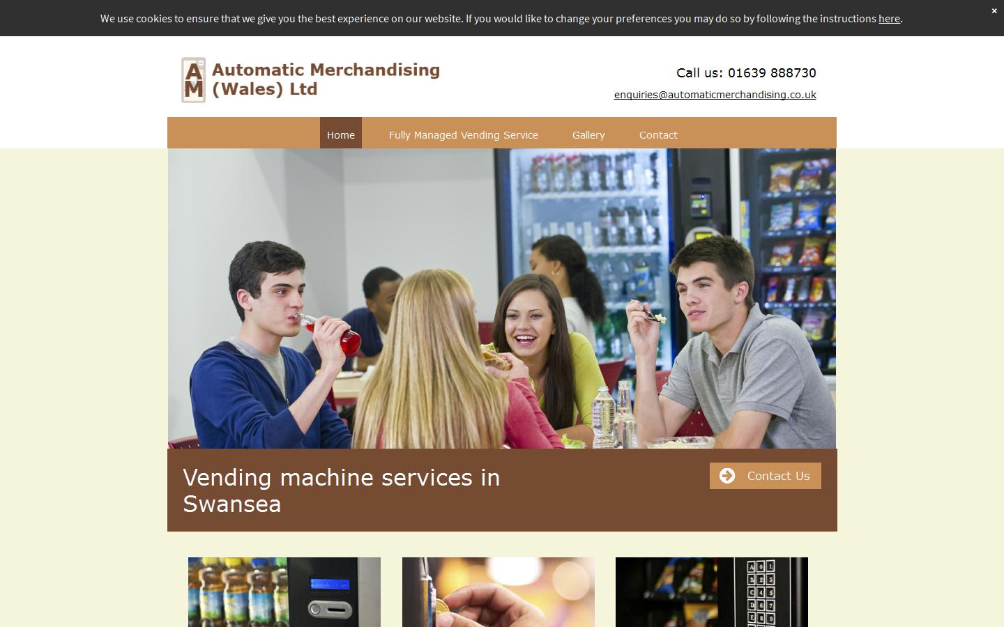 Automatic Merchandising Wales Ltd Website
