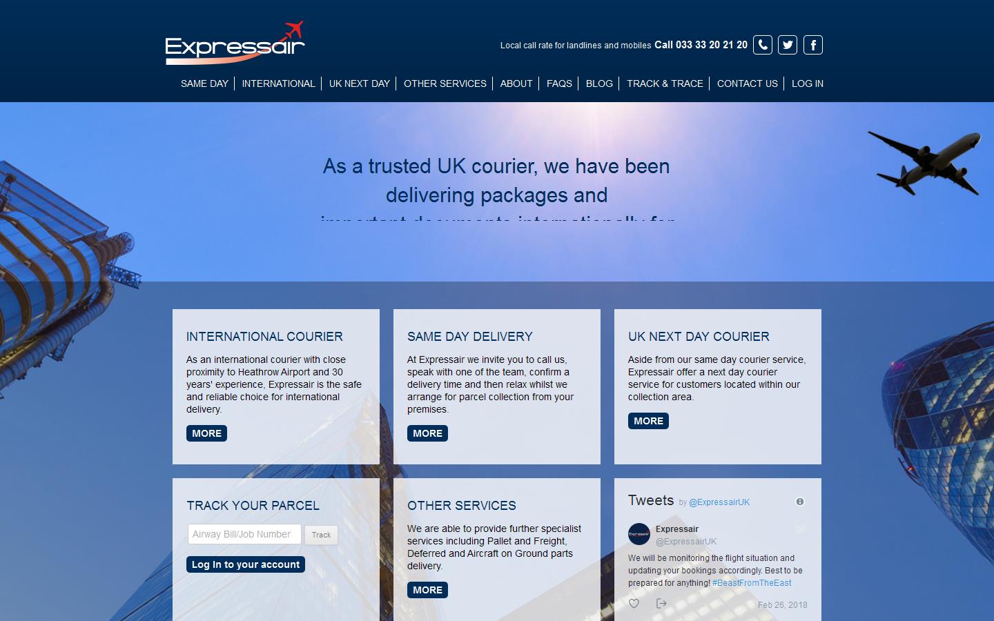 Expressair International Ltd Website