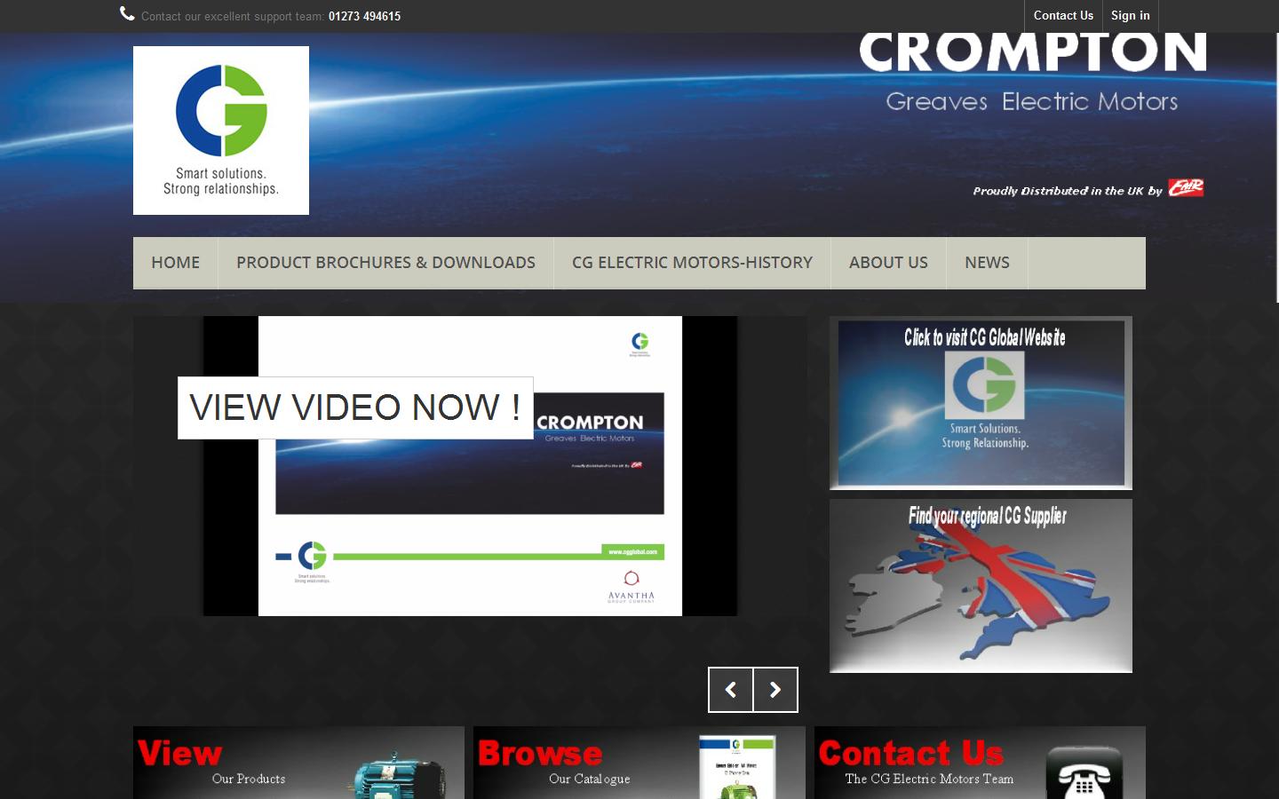 CG Electric Motors Website