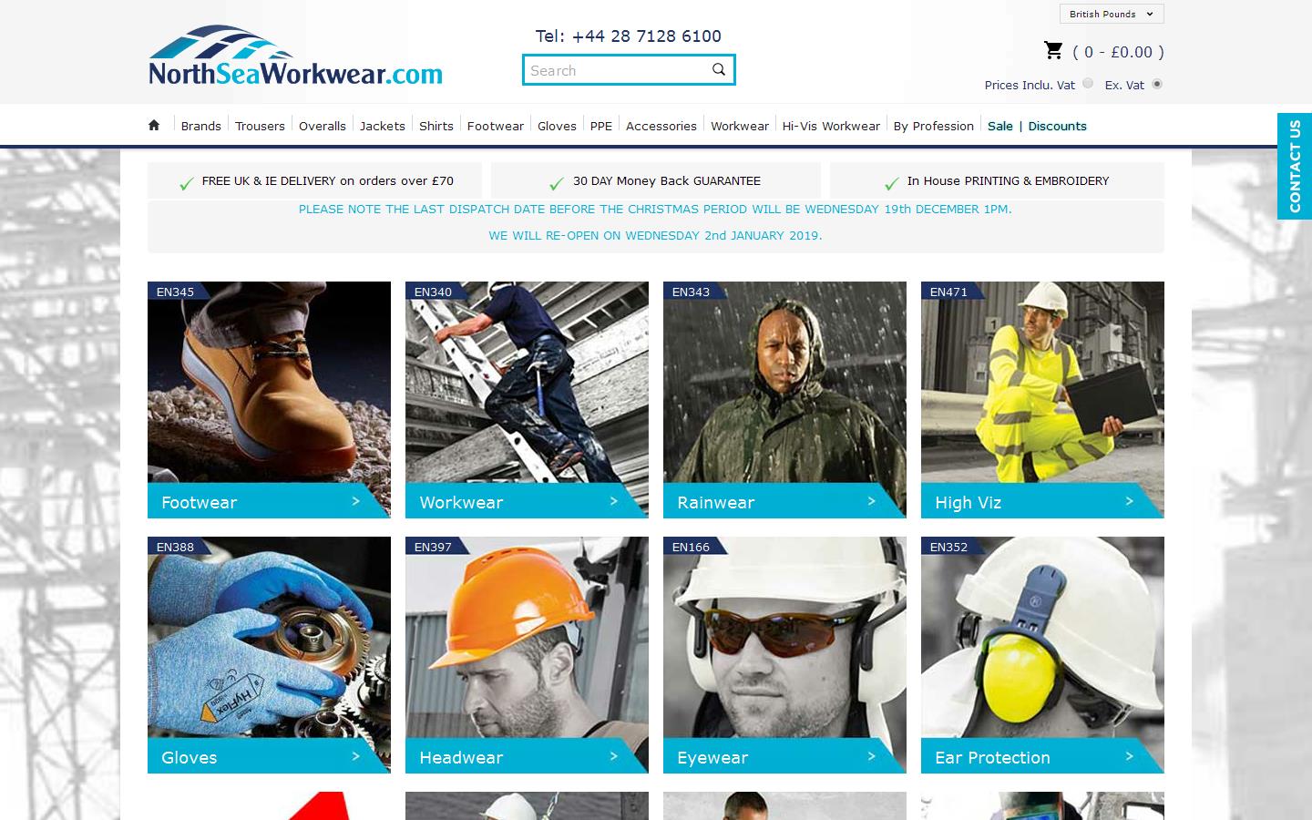 North Sea Workwear Website
