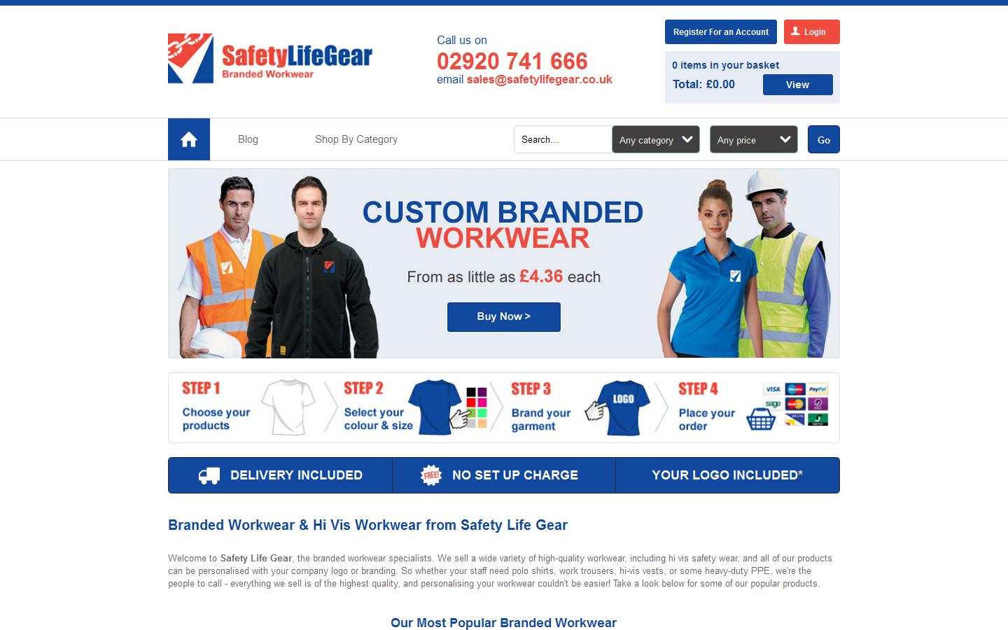 Safetylifegear Website