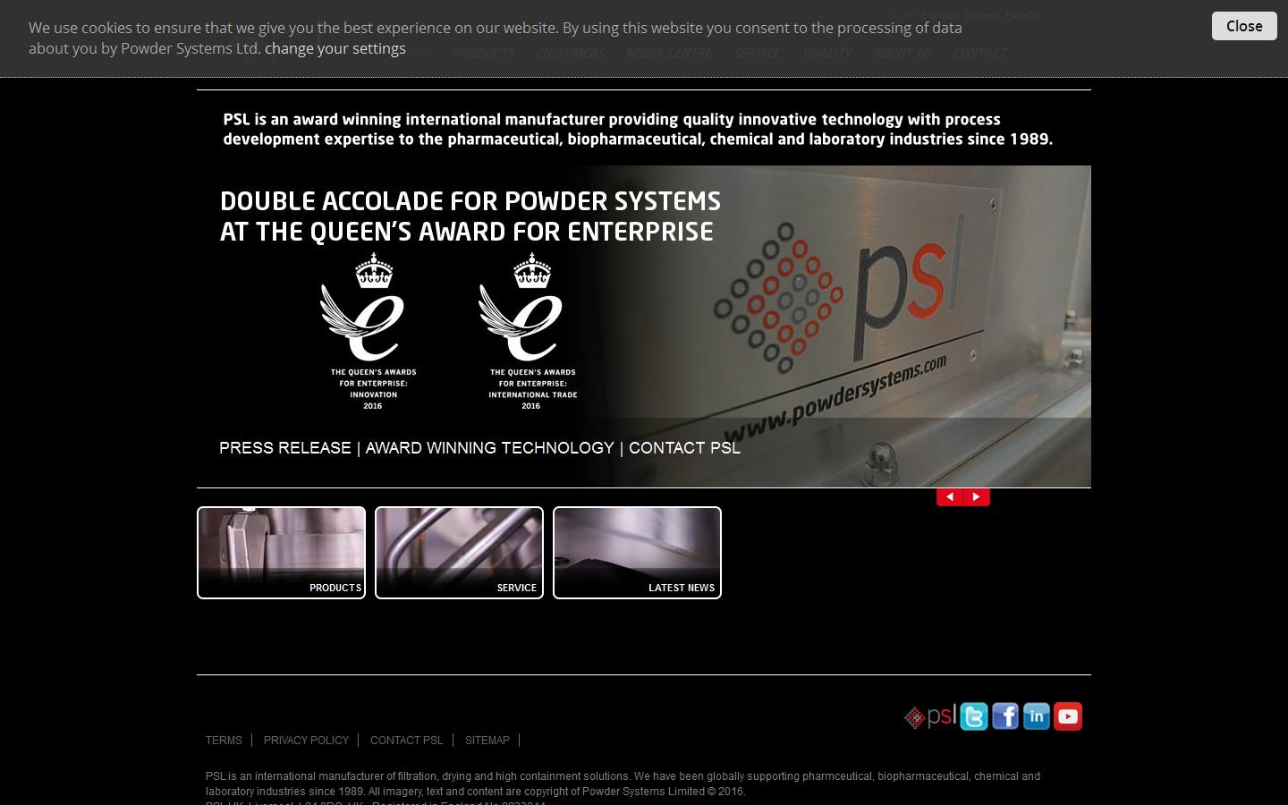 Powder Systems Ltd Website
