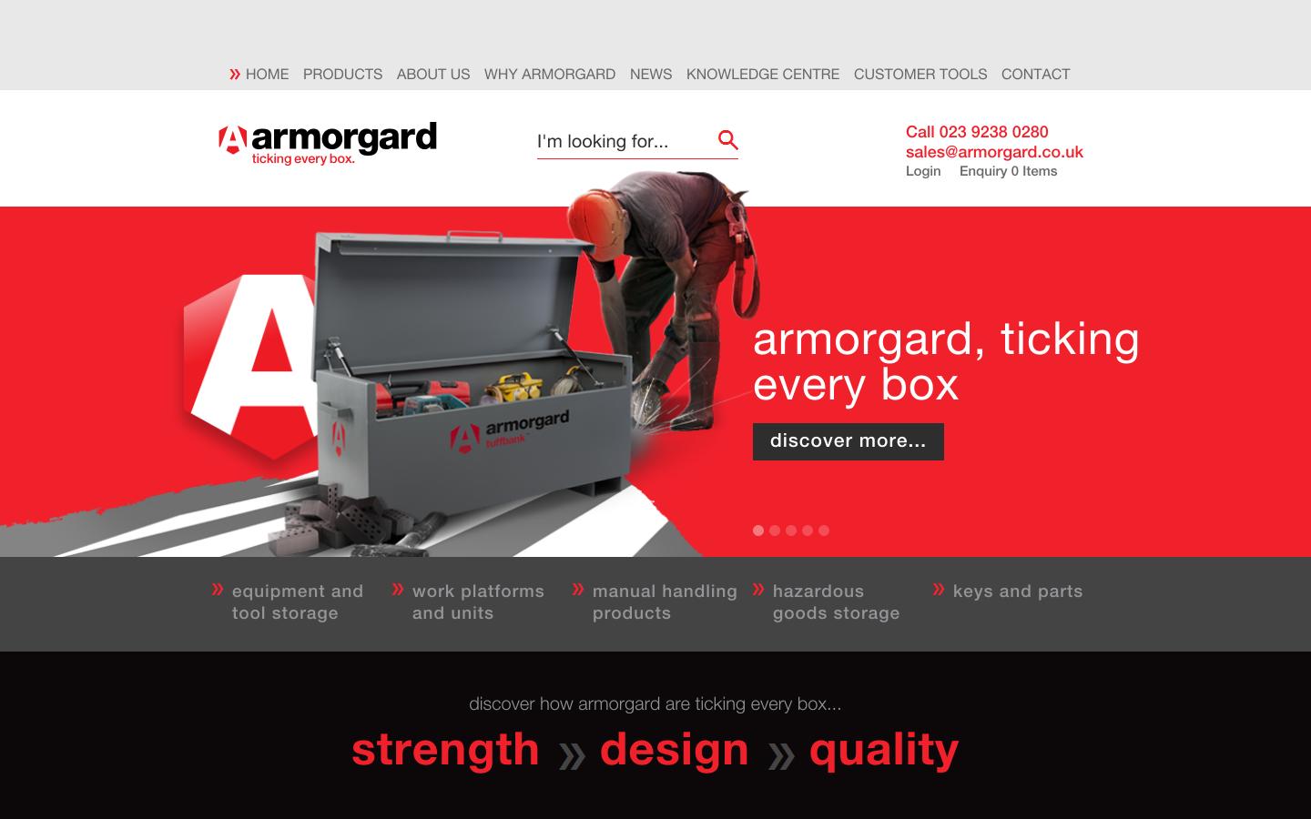 Armorgard ltd Website