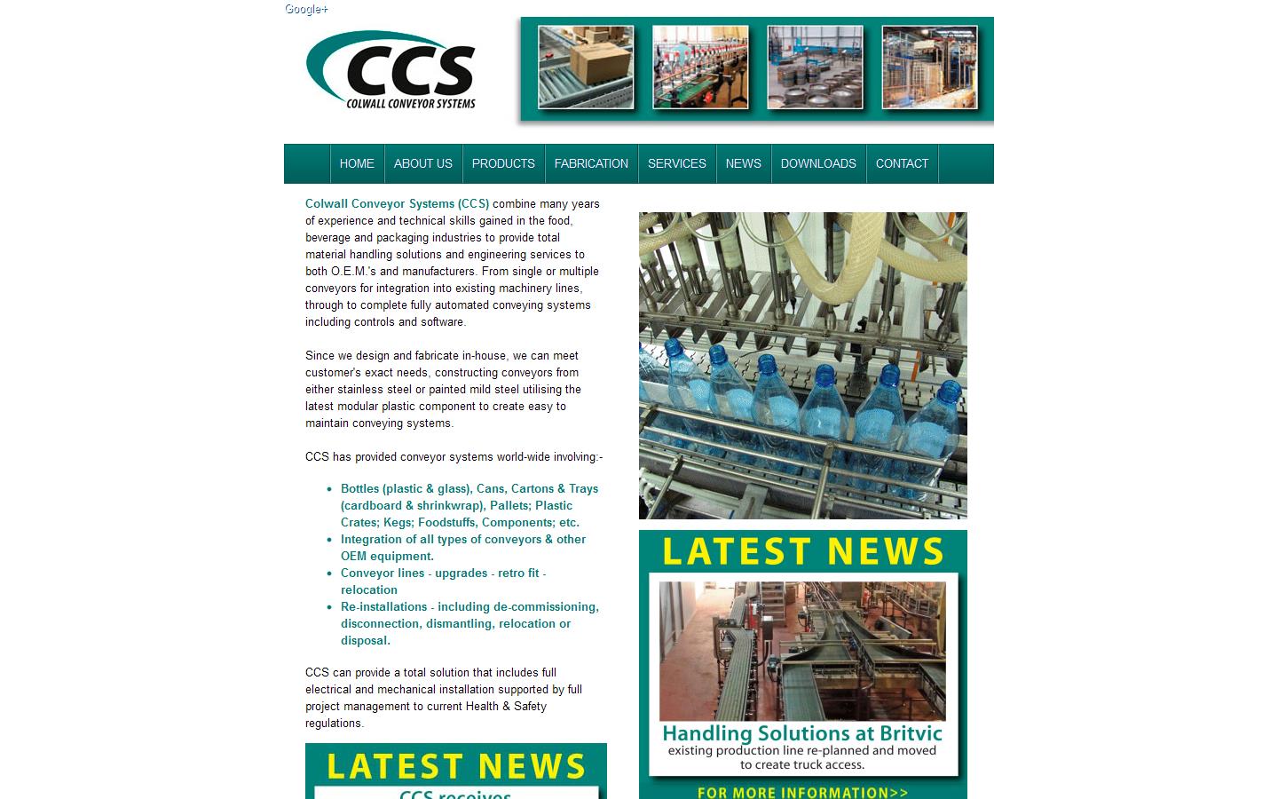 Colwall Conveyor Systems Website