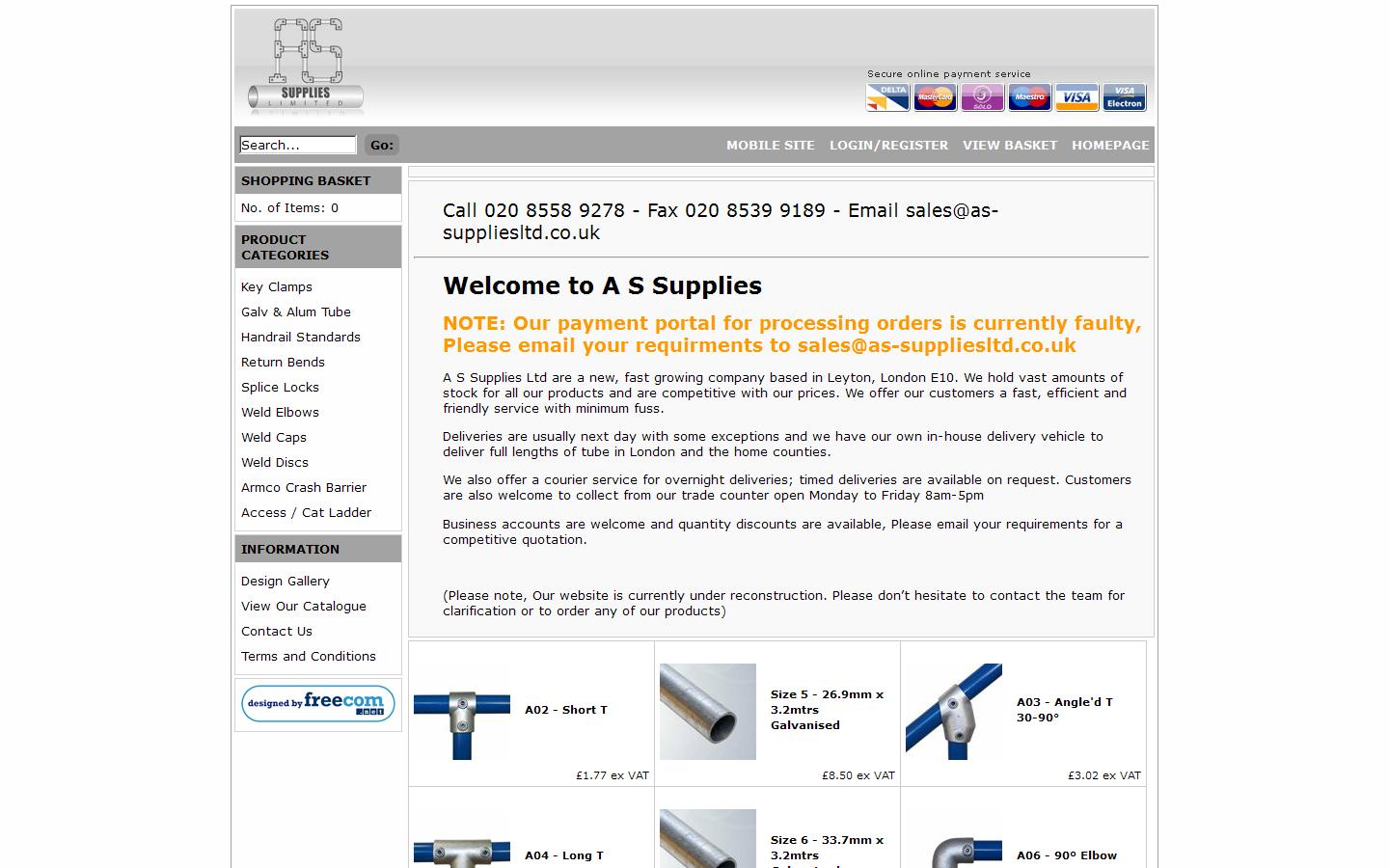 AS Supplies Ltd Website