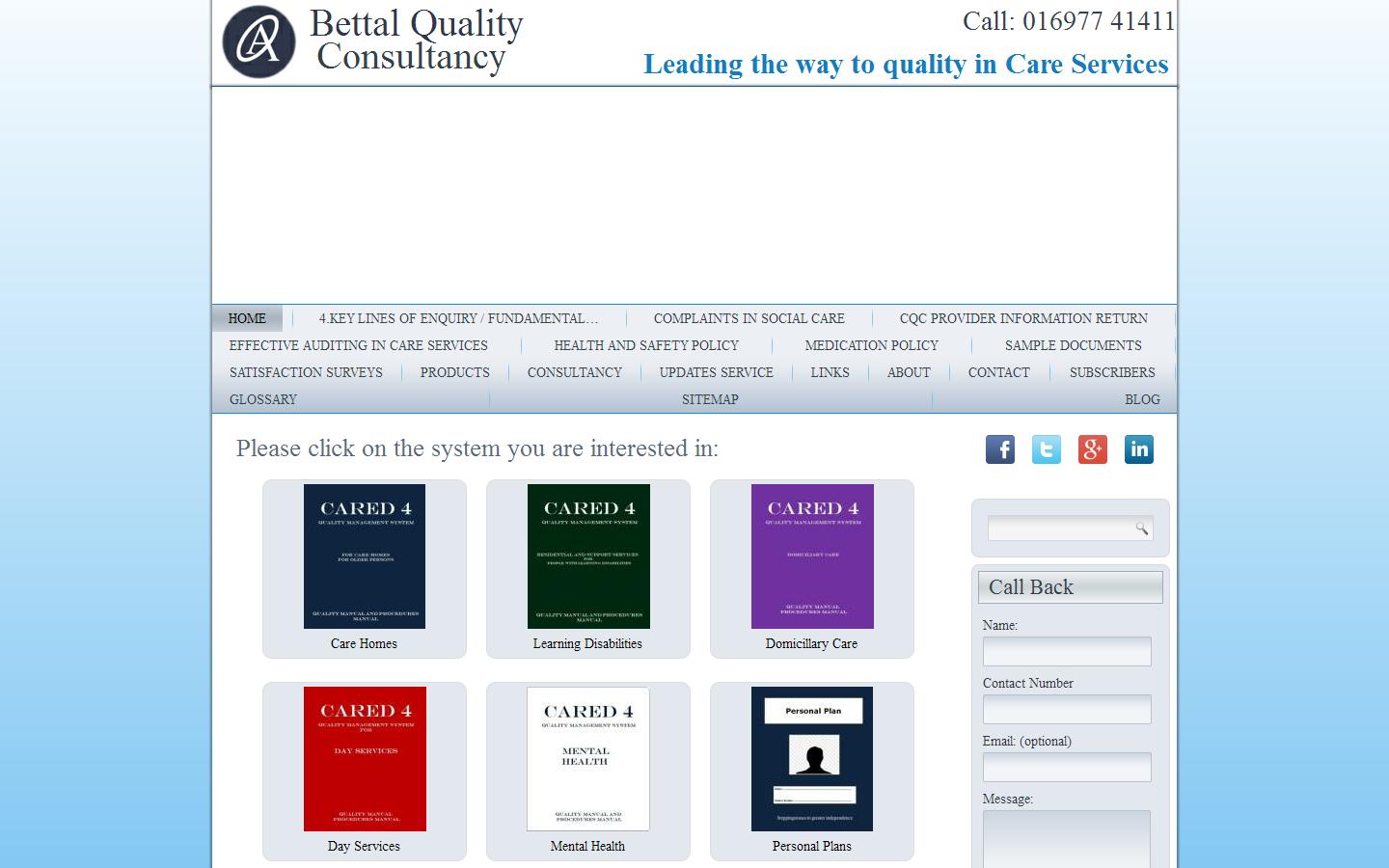 Bettal Quality Consulting Ltd Website