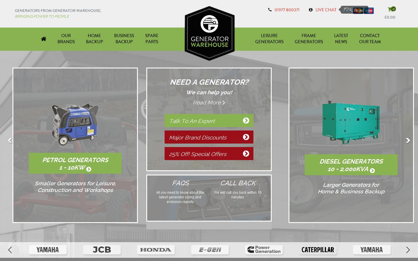 Generator Warehouse Website