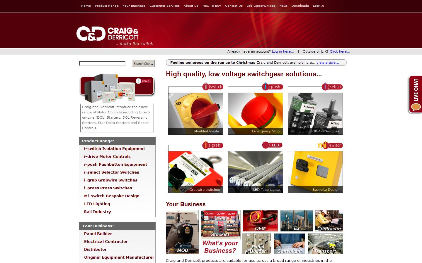 Craig and Derricott Ltd  Website