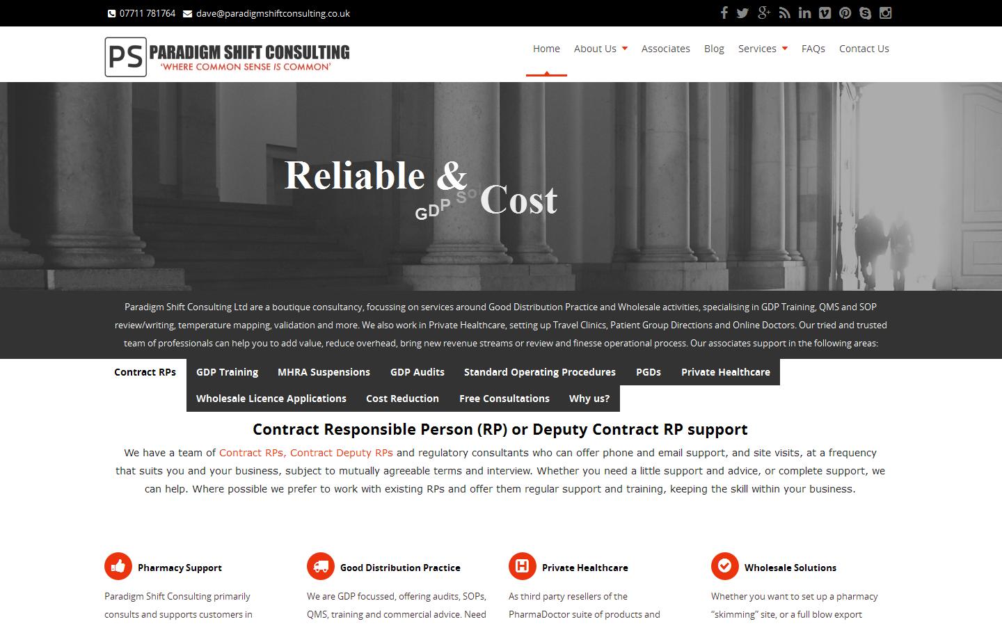 Paradigm Shift Consulting Website