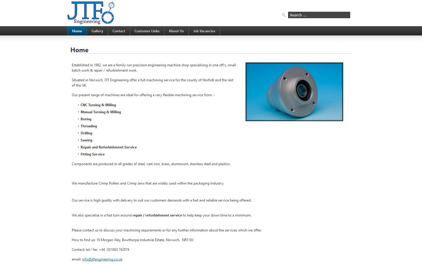 JTF Engineering Website