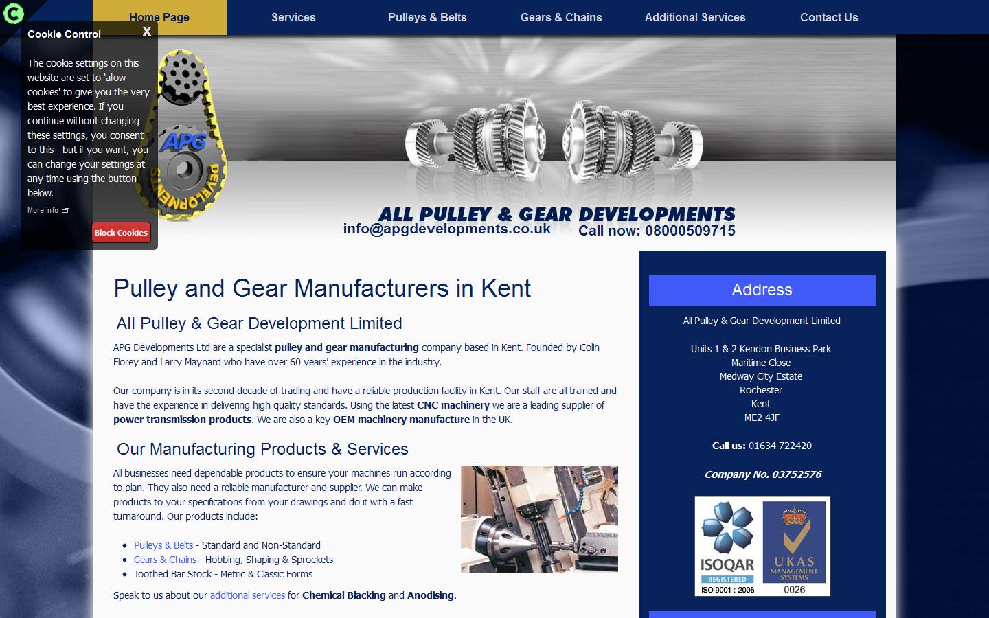 All Pulley & Gear Development Ltd Website