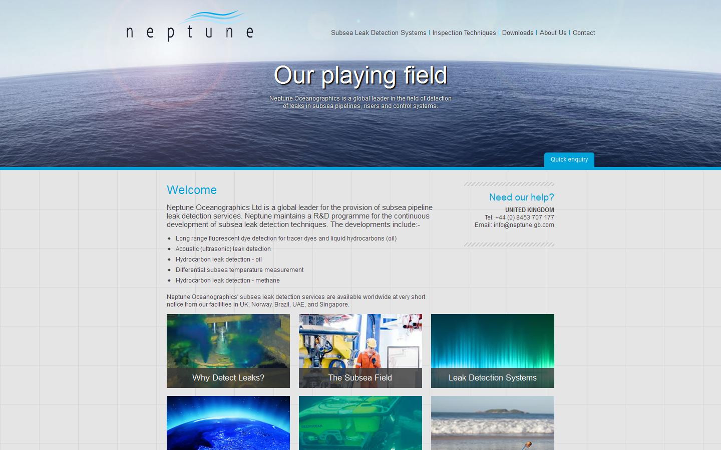 Neptune Oceanographics Ltd Website