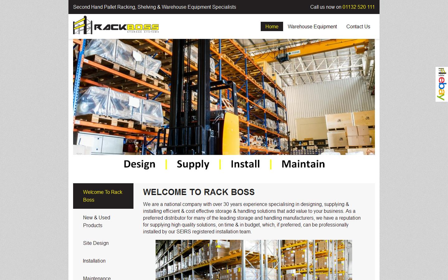 RackBoss Storage Systems Website