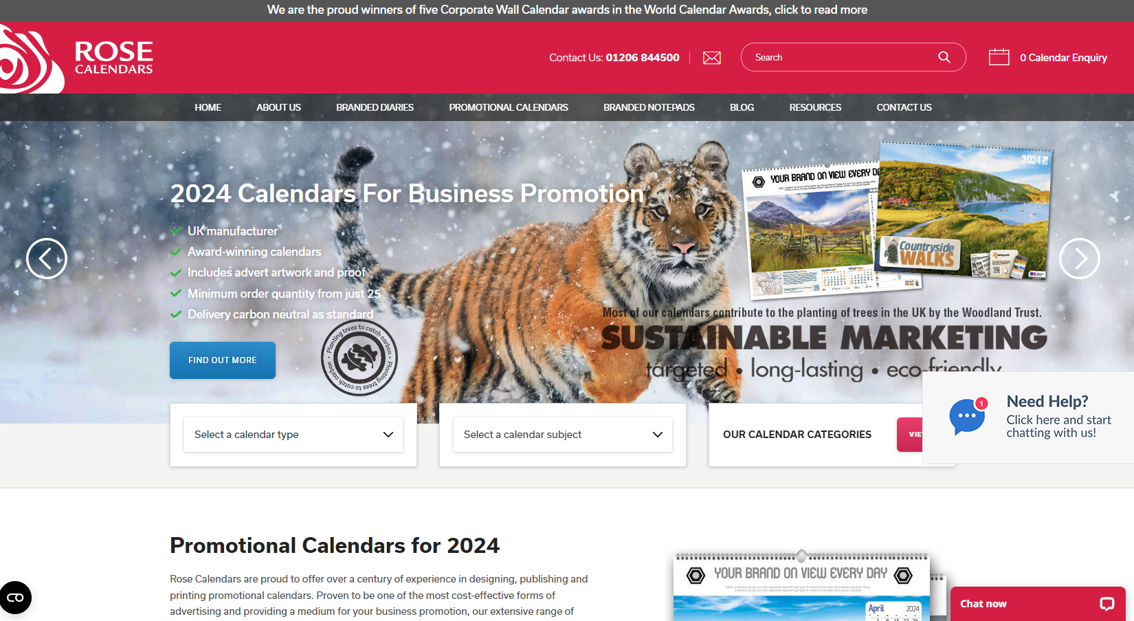 Rose Calendars Website