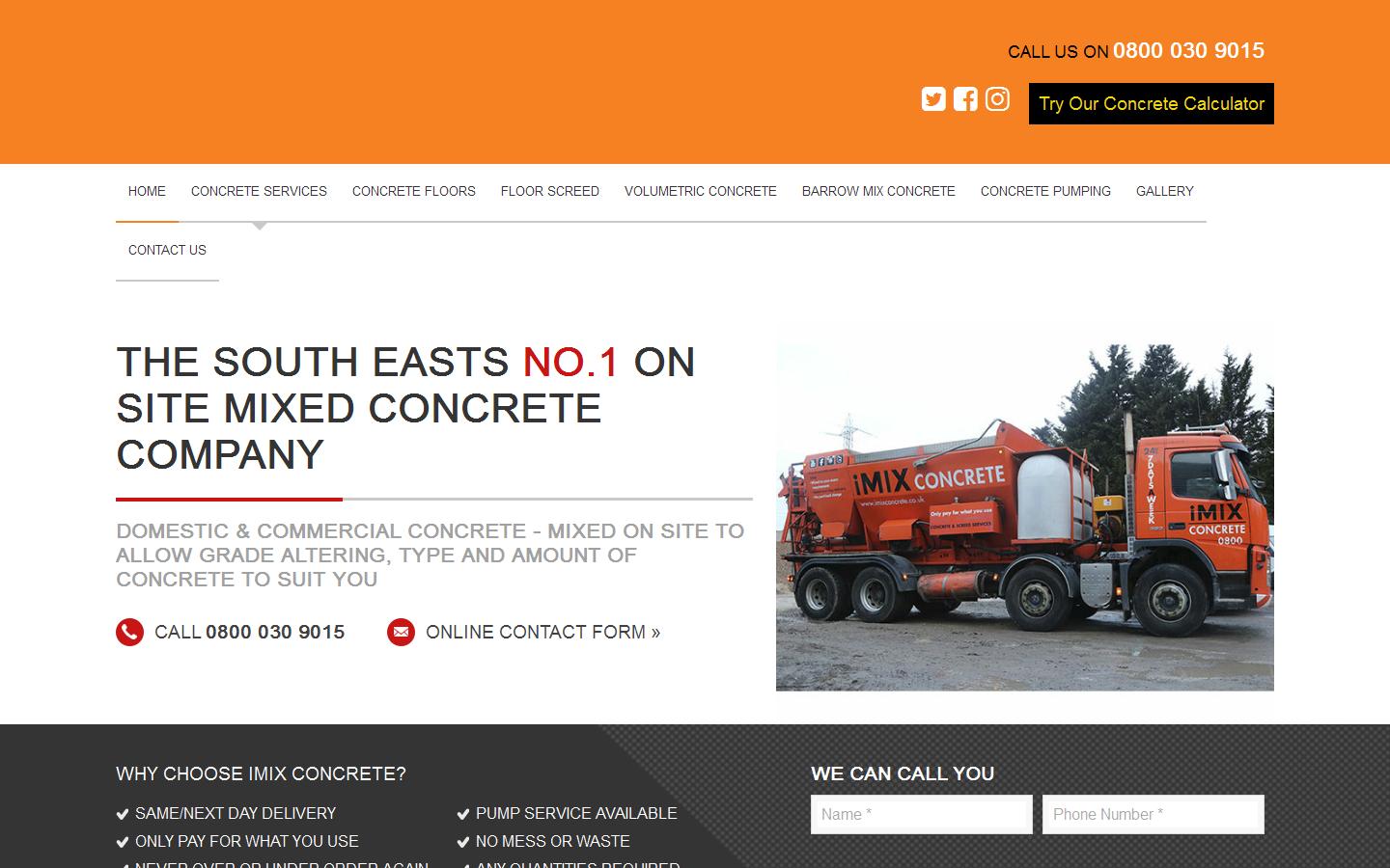 IMix Concrete Website