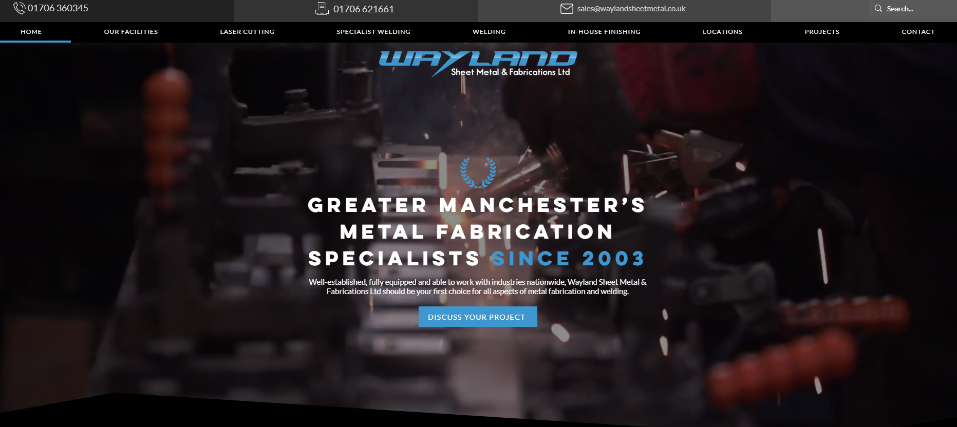 Wayland Sheet Metal & Fabrications Ltd Website