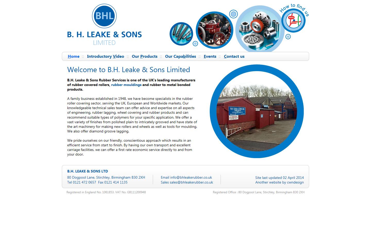 B H Leake & Sons Ltd Website