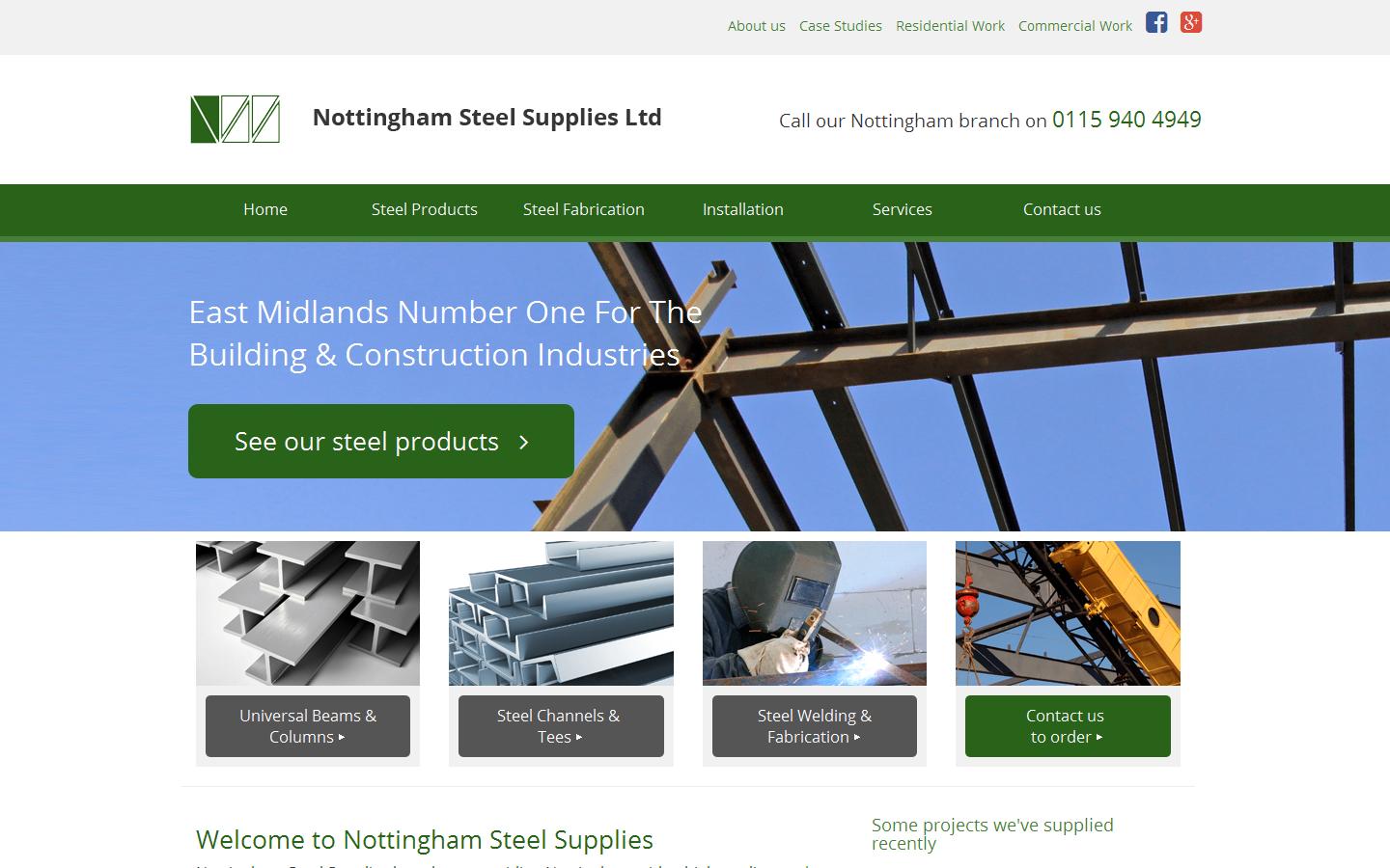 Nottingham Steel Supplies Ltd Website