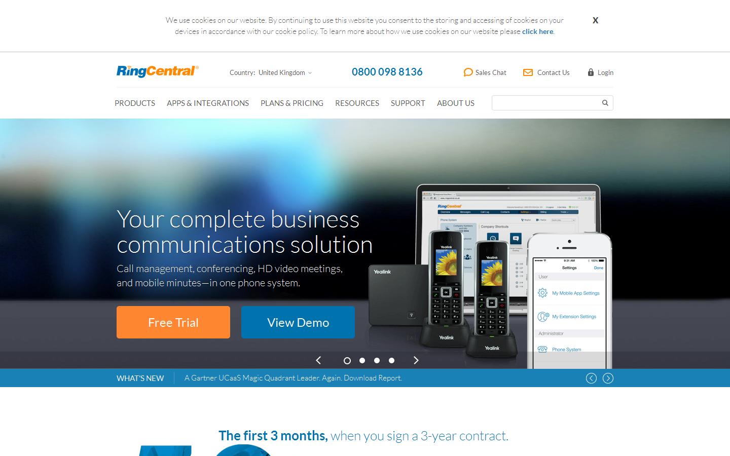 RingCentral UK Ltd Website