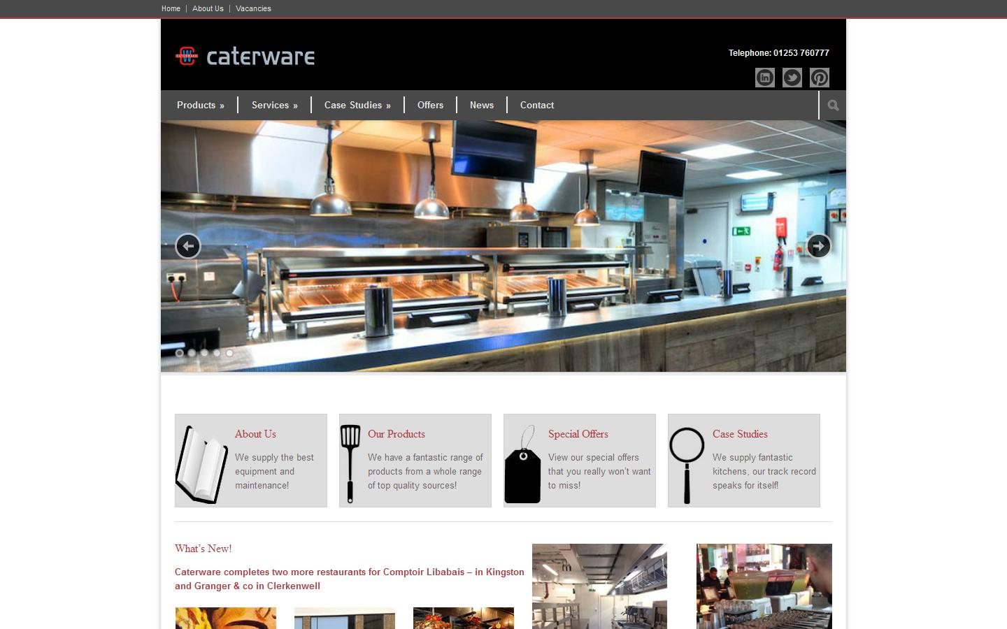Caterware Ltd Website